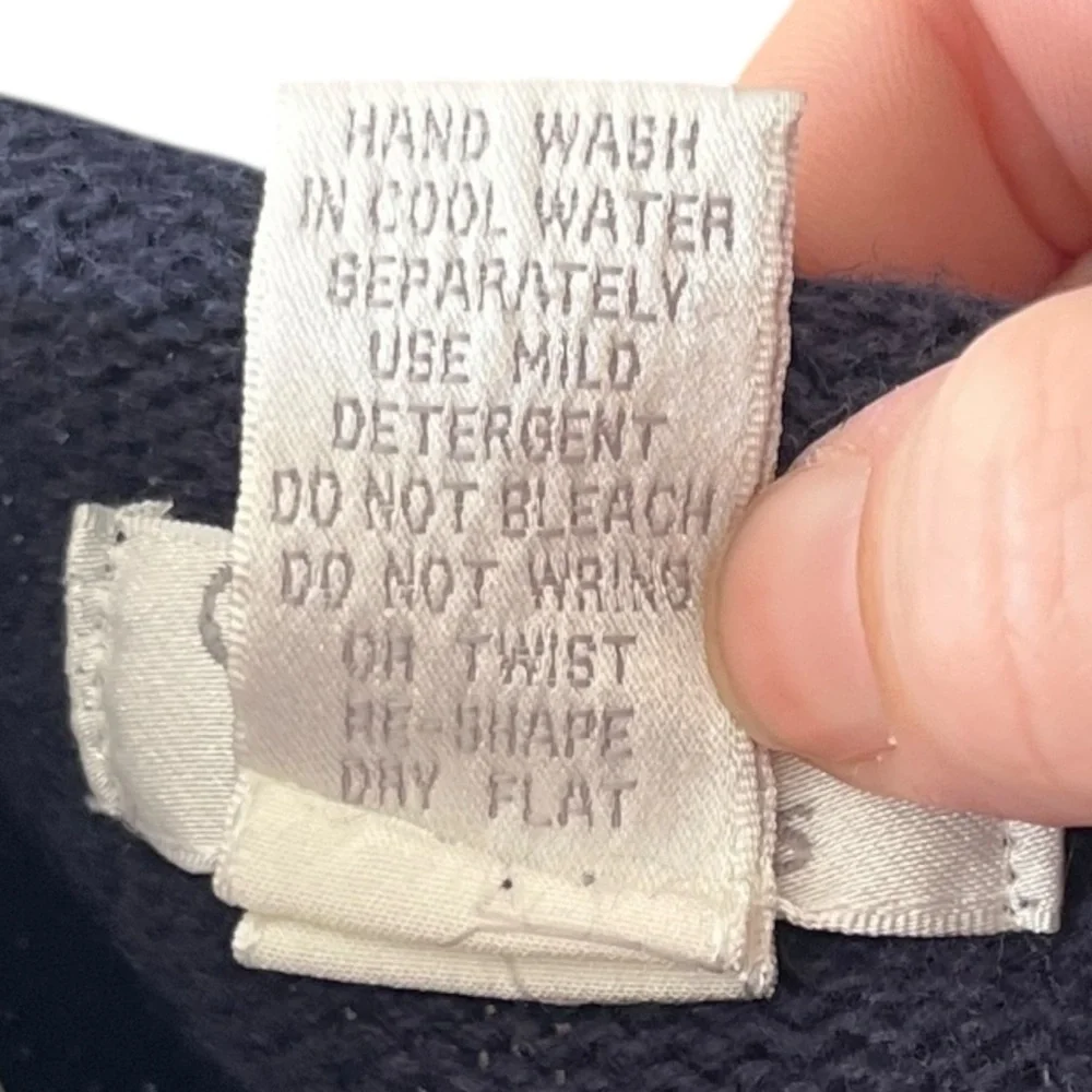 Vintage Y2K Knit Sweater Navy Blue Moose Moon Outdoor Womens Size Large L - Picture 8 of 10